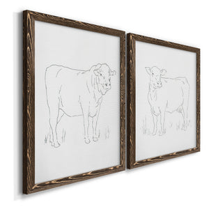 Limousin Cattle I - Barnwood Framed Canvas Set