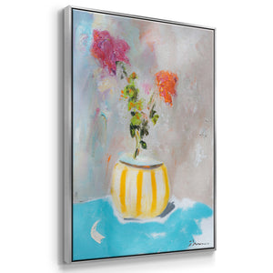 Coin Purse Full of Petals - Framed Premium Gallery Wrapped Canvas L Frame - Ready to Hang