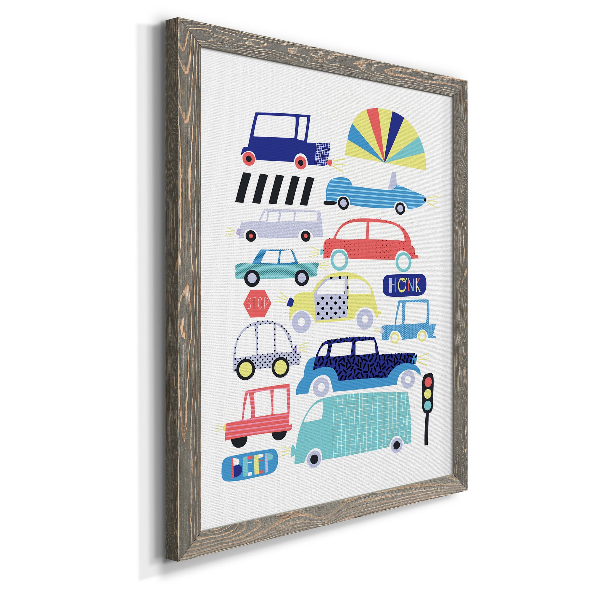 Traffic Jam - Premium Canvas Framed in Barnwood - Ready to Hang