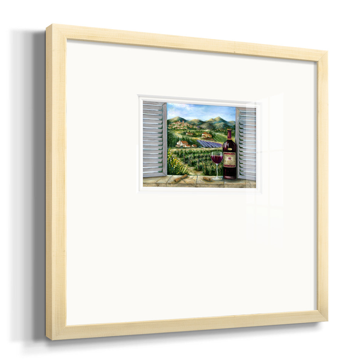 Tuscan Red and Vineyard Premium Framed Print Double Matboard
