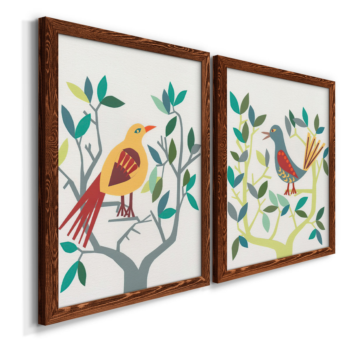 Whitty Bird III - Premium Framed Canvas 2 Piece Set - Ready to Hang