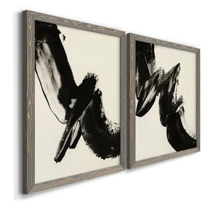 Black Expression I - Premium Framed Canvas 2 Piece Set - Ready to Hang