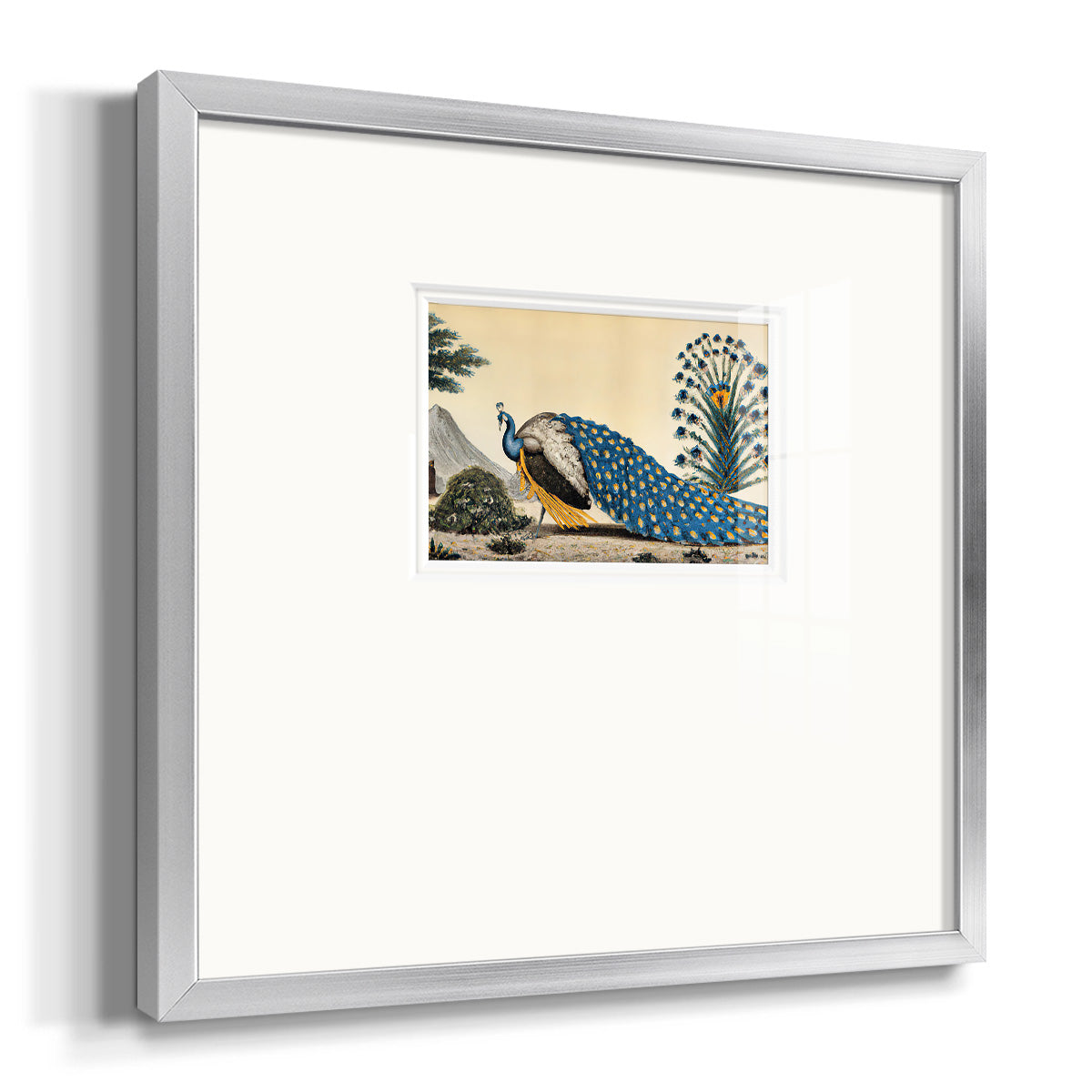 Peacock Plum Premium Framed Print Double Matboard