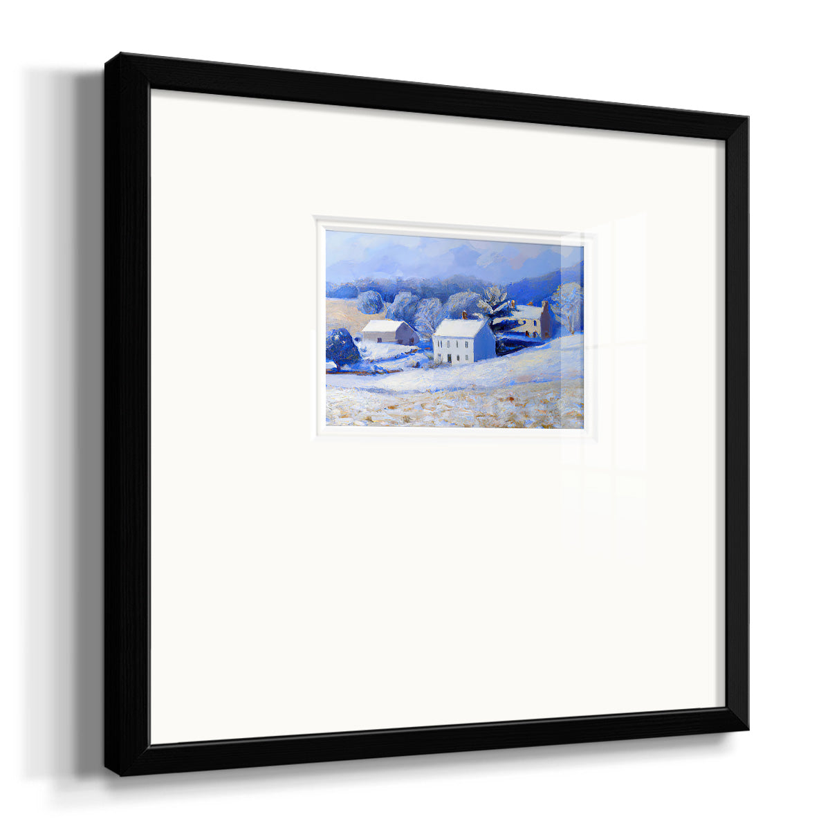 Snow Barn vI Premium Framed Print Double Matboard