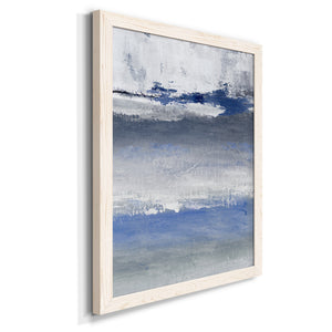 Soft Solace Indigo - Premium Canvas Framed in Barnwood - Ready to Hang