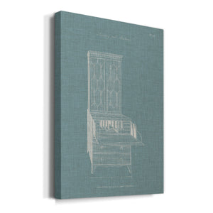 Hepplewhite Desk & Bookcase I - Canvas Art Print