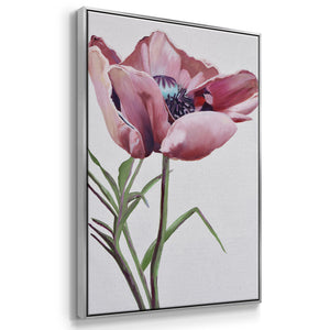 Paris Poppy - Framed Premium Gallery Wrapped Canvas L Frame - Ready to Hang
