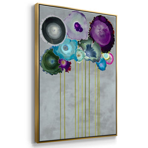 Silver Bouquet - Framed Premium Gallery Wrapped Canvas L Frame - Ready to Hang