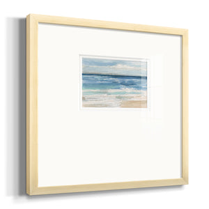 Ocean Waves I Premium Framed Print Double Matboard