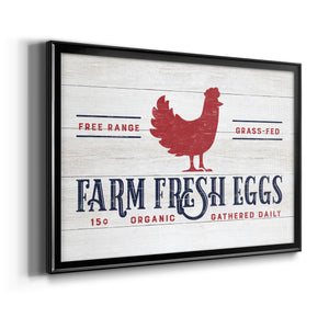 Farm Fresh Eggs - Modern Framed Canvas Print