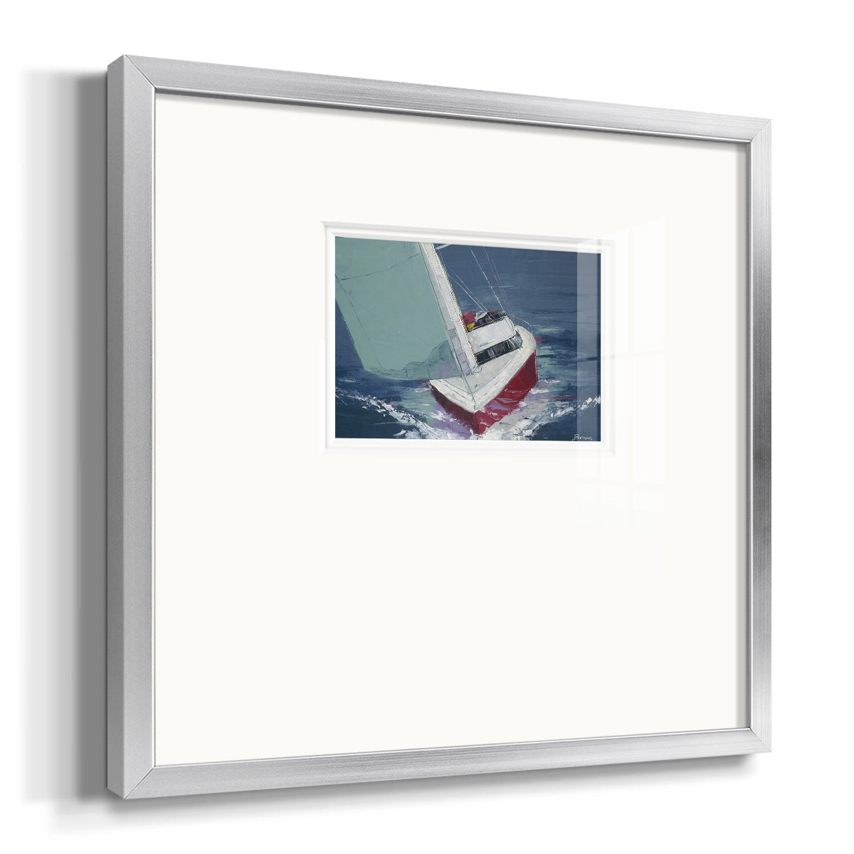 Day Sailing Premium Framed Print Double Matboard