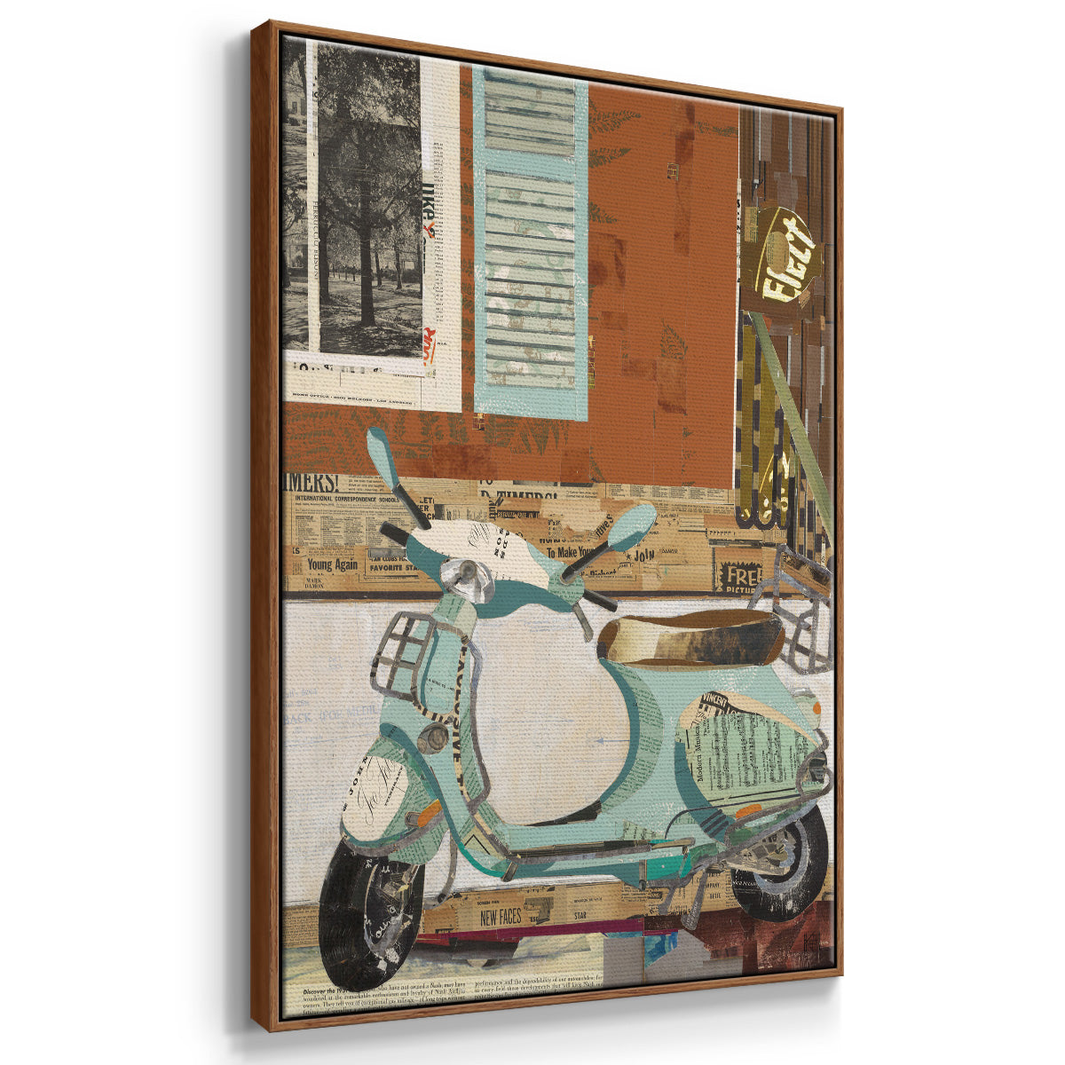 That Vespa - Framed Premium Gallery Wrapped Canvas L Frame - Ready to Hang