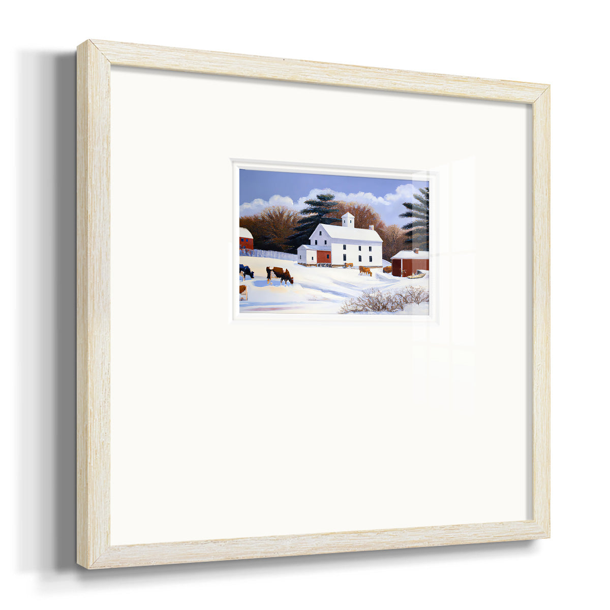 Winter Barn IV Premium Framed Print Double Matboard