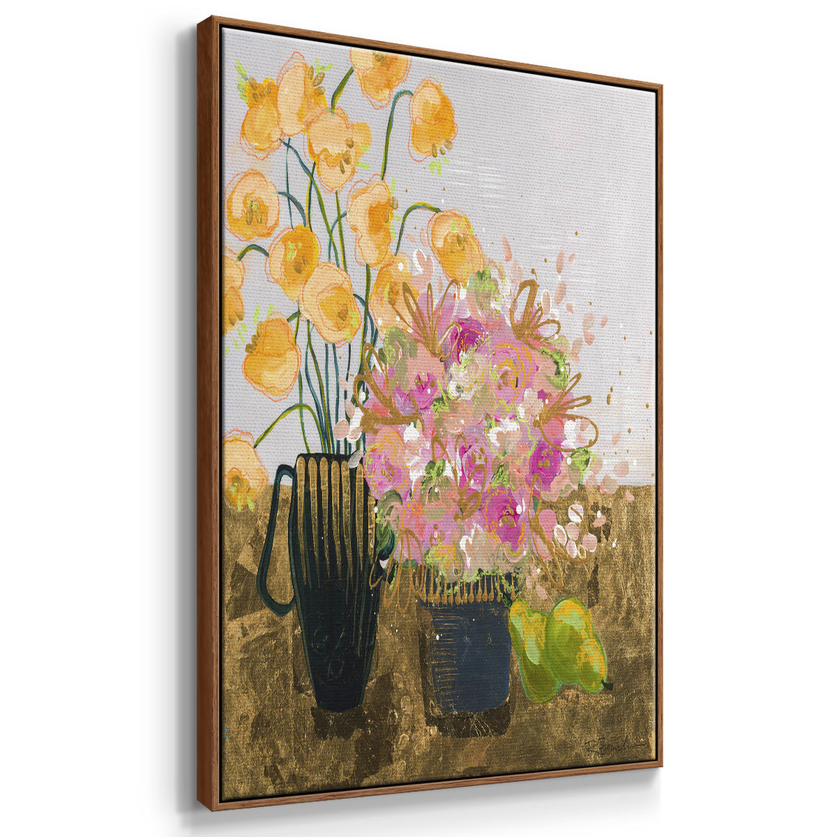 Not So Still Life - Framed Premium Gallery Wrapped Canvas L Frame - Ready to Hang