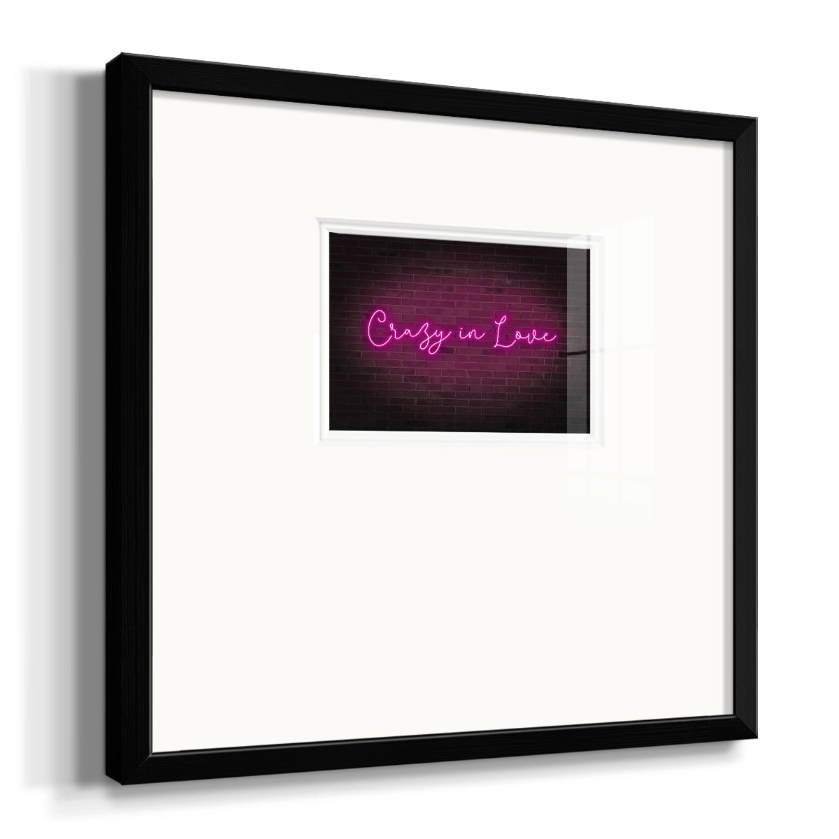 Neon Love II Premium Framed Print Double Matboard
