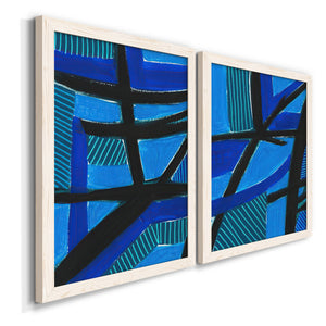 Involved Blues I - Barnwood Framed Canvas Set