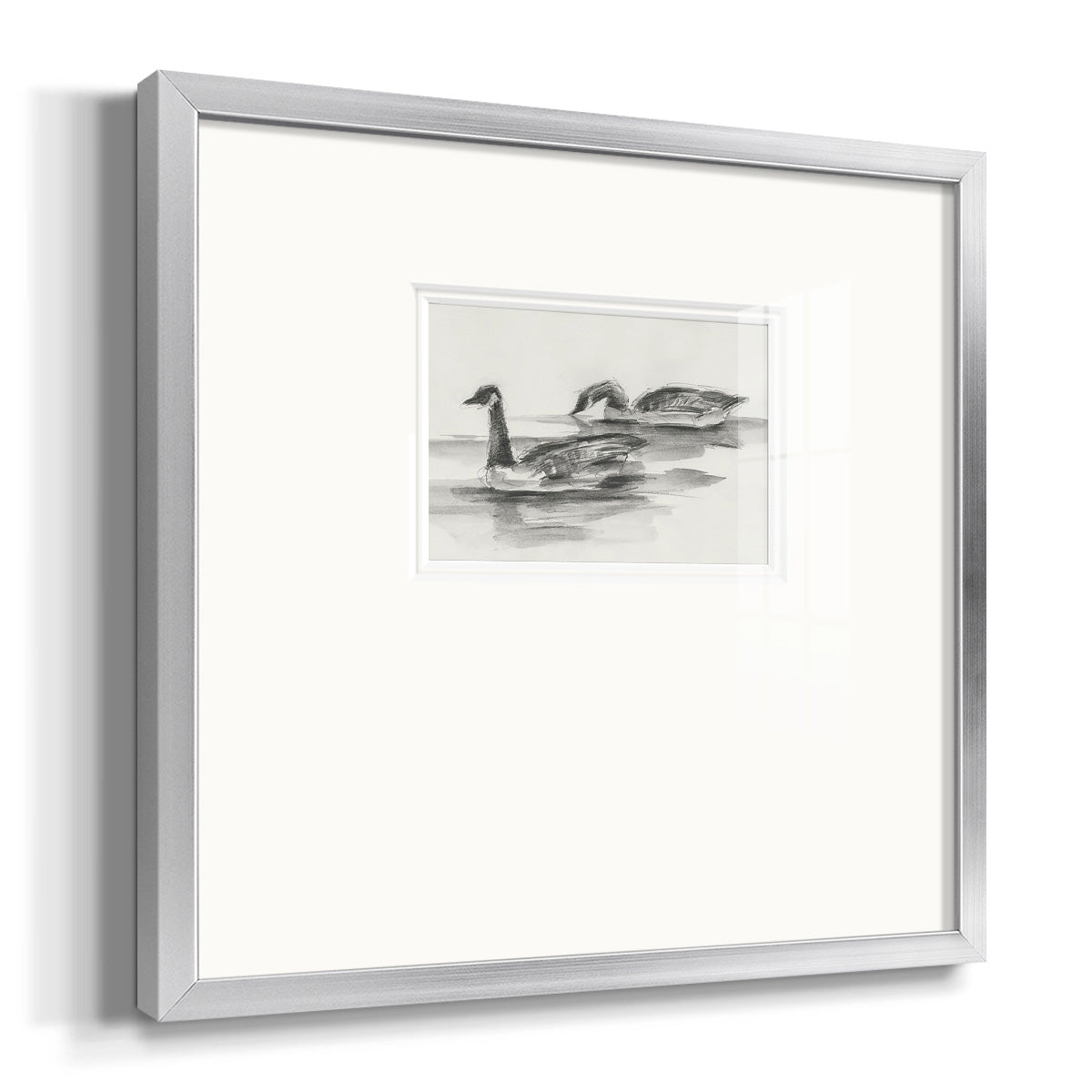 Geese Study II Premium Framed Print Double Matboard