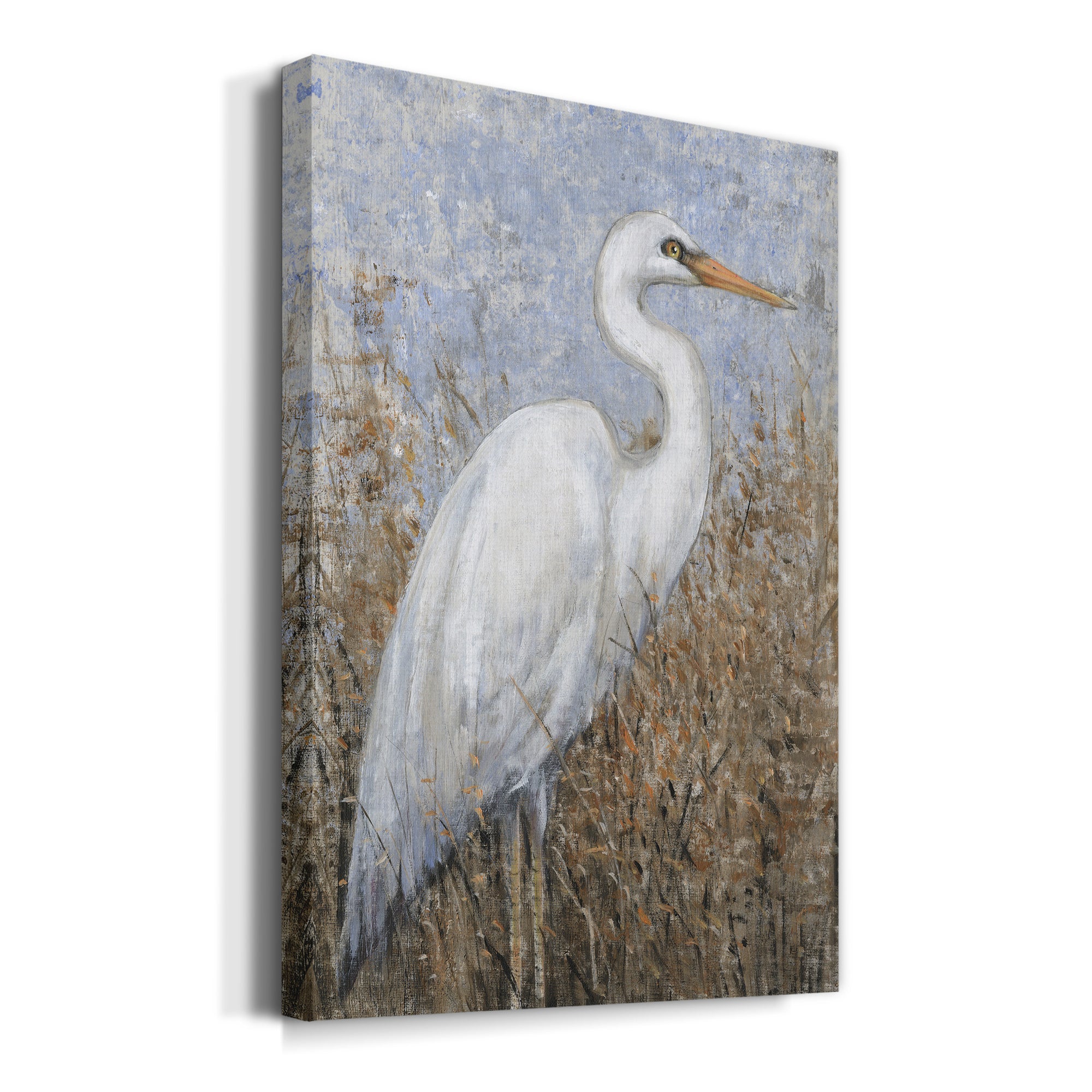 White Heron I Premium Gallery Wrapped Canvas - Ready to Hang