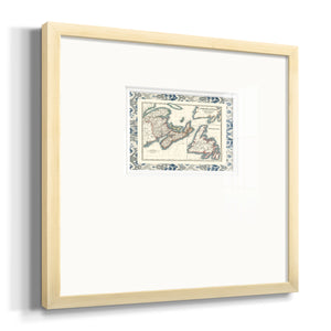 Bordered Map of Canada Premium Framed Print Double Matboard