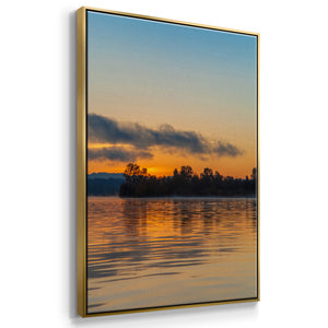 Molten Gold - Framed Premium Gallery Wrapped Canvas L Frame - Ready to Hang