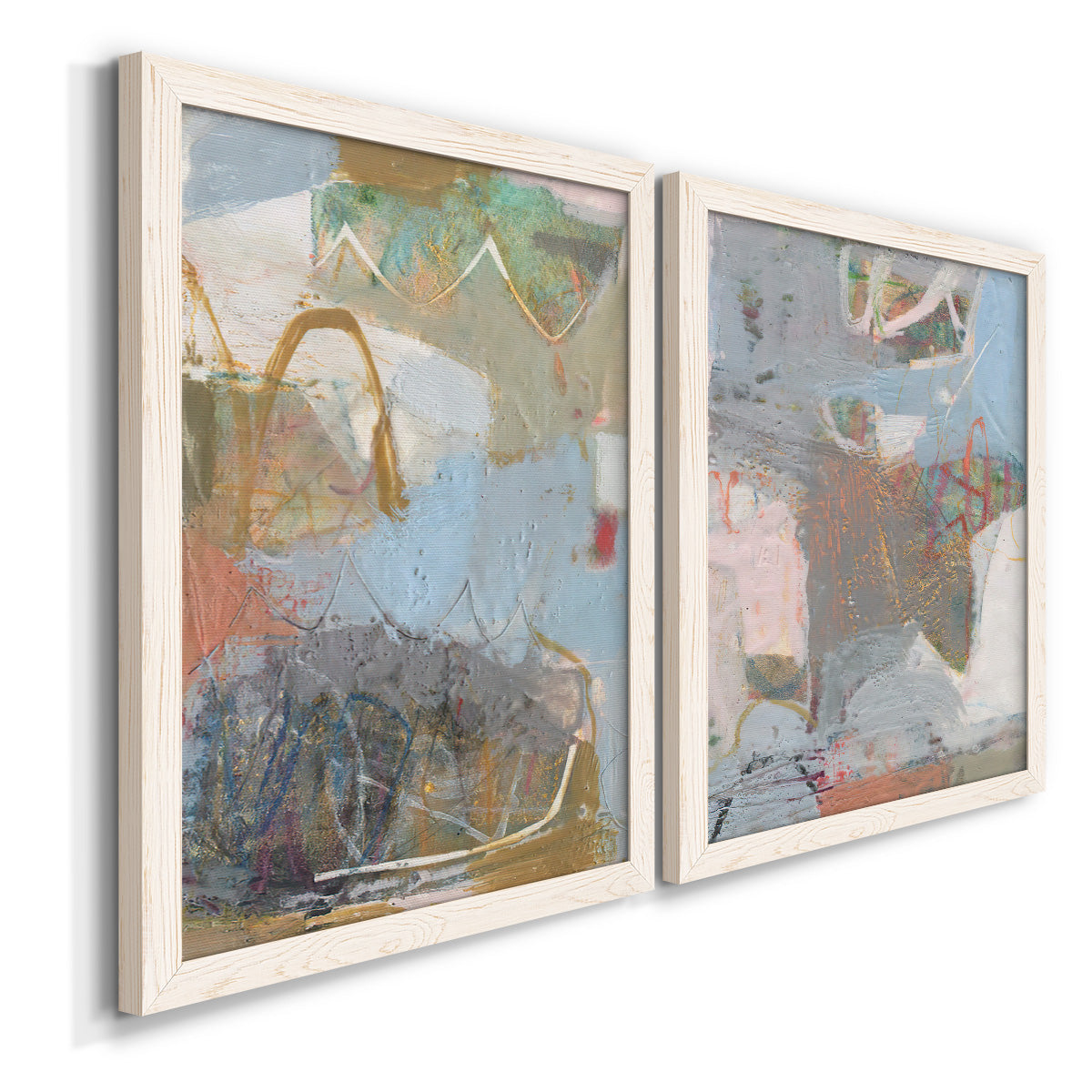 Minim I - Premium Framed Canvas 2 Piece Set - Ready to Hang