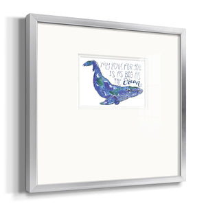 Whale Love II Premium Framed Print Double Matboard