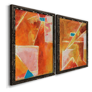 Primary Connection V - Barnwood Framed Canvas Set