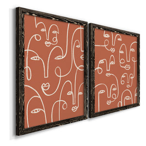 Connected Expressions I - Barnwood Framed Canvas Set