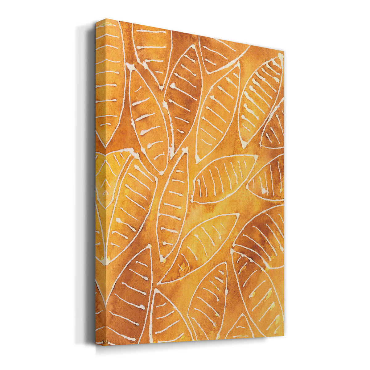 Stylized Leaf Shapes I Premium Gallery Wrapped Canvas - Ready to Hang