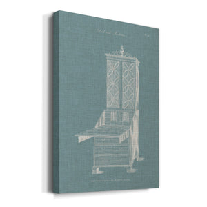Hepplewhite Desk & Bookcase II - Canvas Art Print