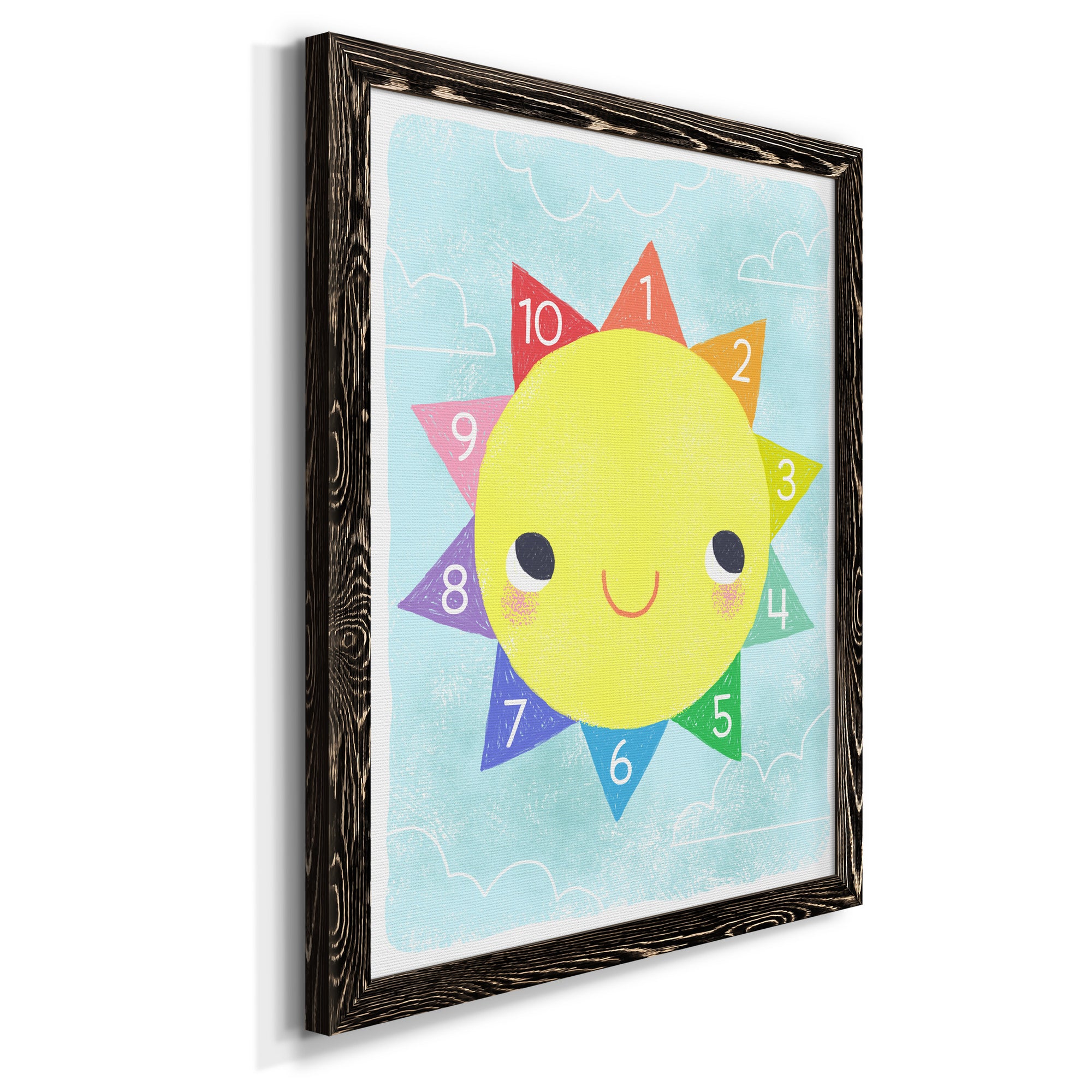 Counting Sun - Premium Canvas Framed in Barnwood - Ready to Hang