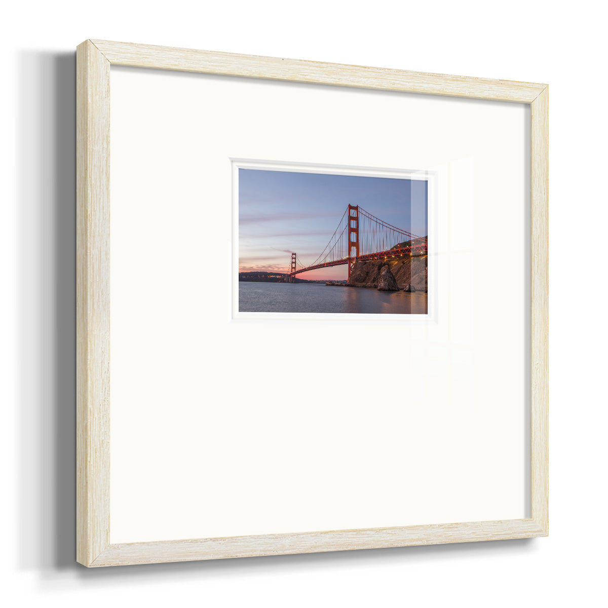 Golden Gate Span Premium Framed Print Double Matboard