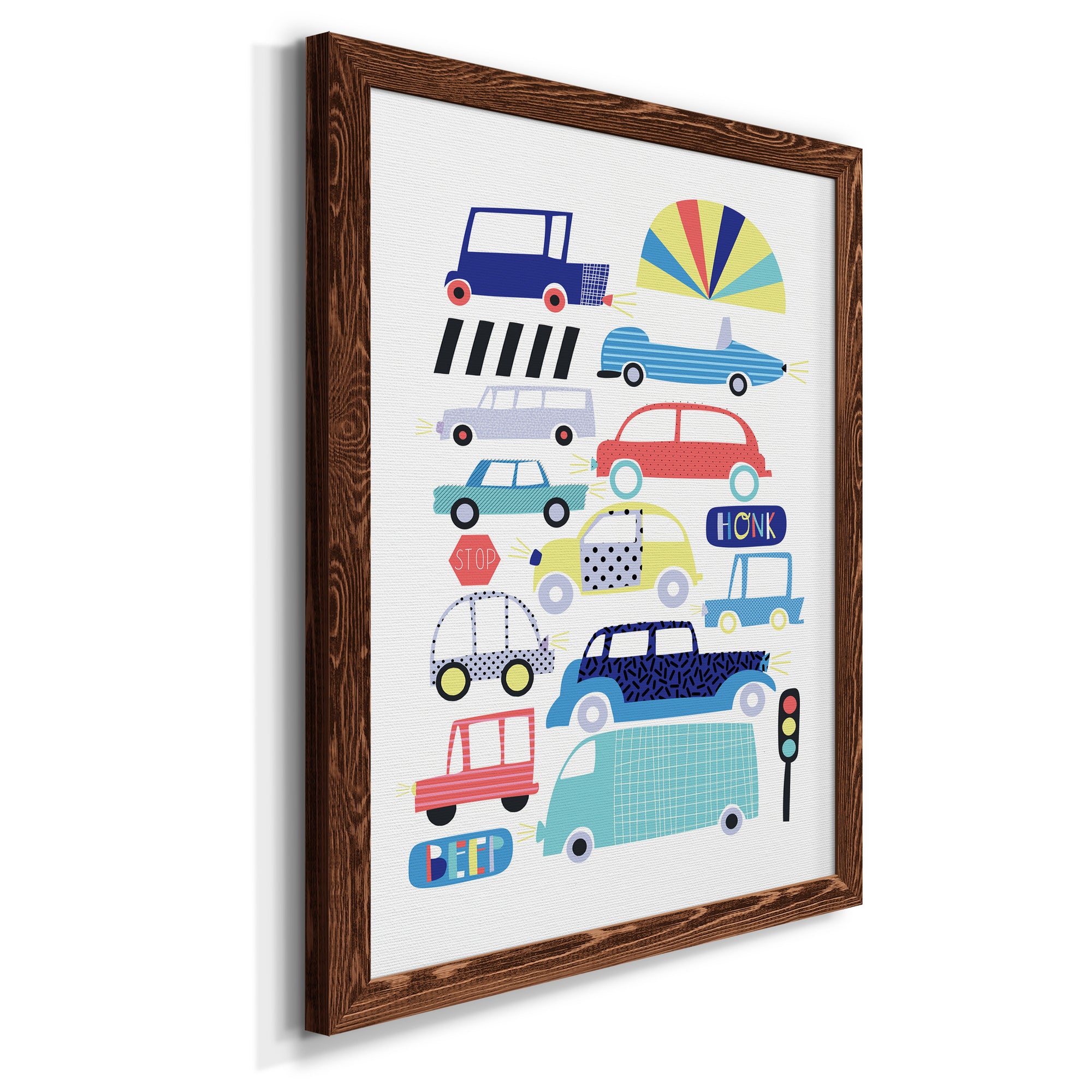 Traffic Jam - Premium Canvas Framed in Barnwood - Ready to Hang