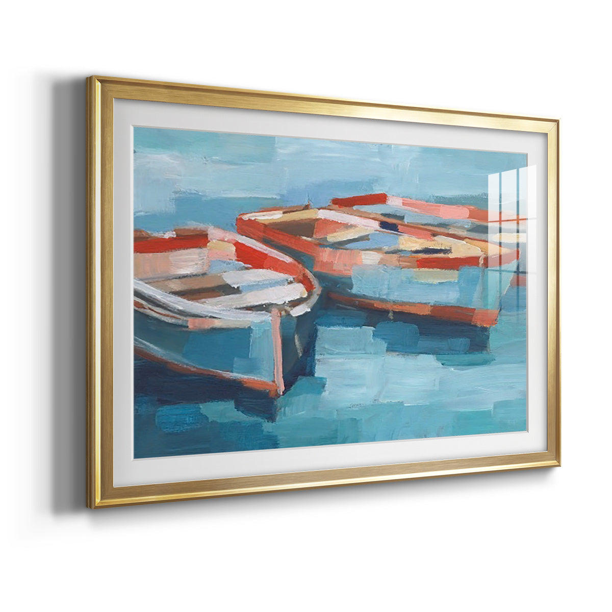 Primary Boats II Premium Framed Print - Ready to Hang