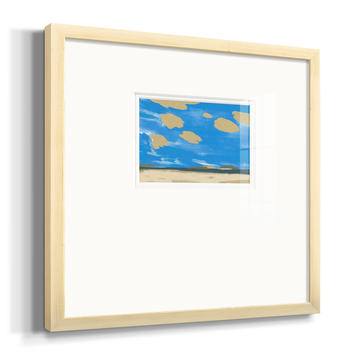 Textured Beachscape I Premium Framed Print Double Matboard