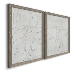 Scrabble I - Barnwood Framed Canvas Set