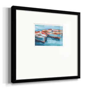 Primary Boats II Premium Framed Print Double Matboard