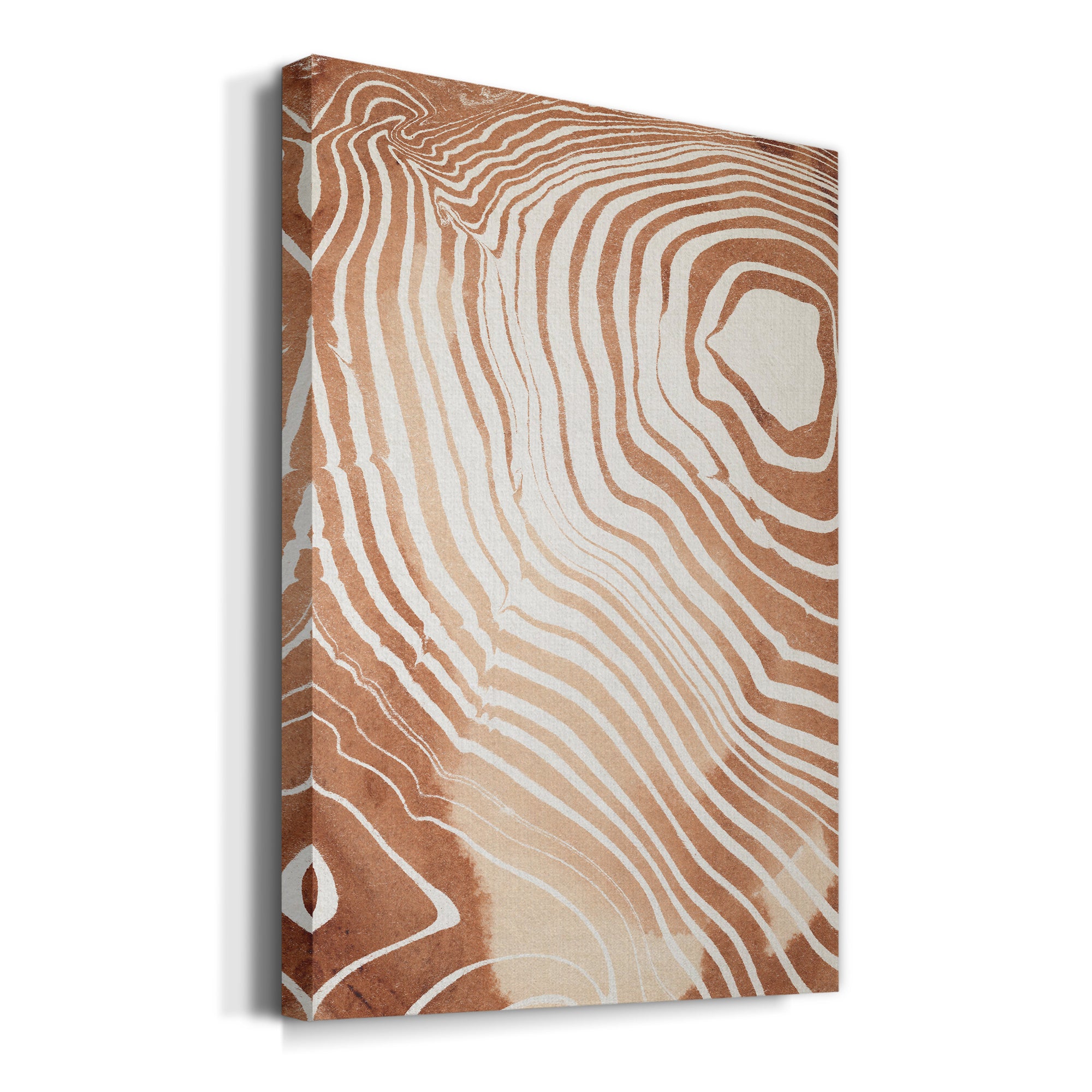 Wood Grain Suminagashi II Premium Gallery Wrapped Canvas - Ready to Hang