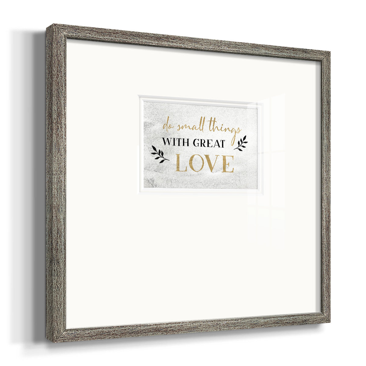 Small Things Gold Premium Framed Print Double Matboard