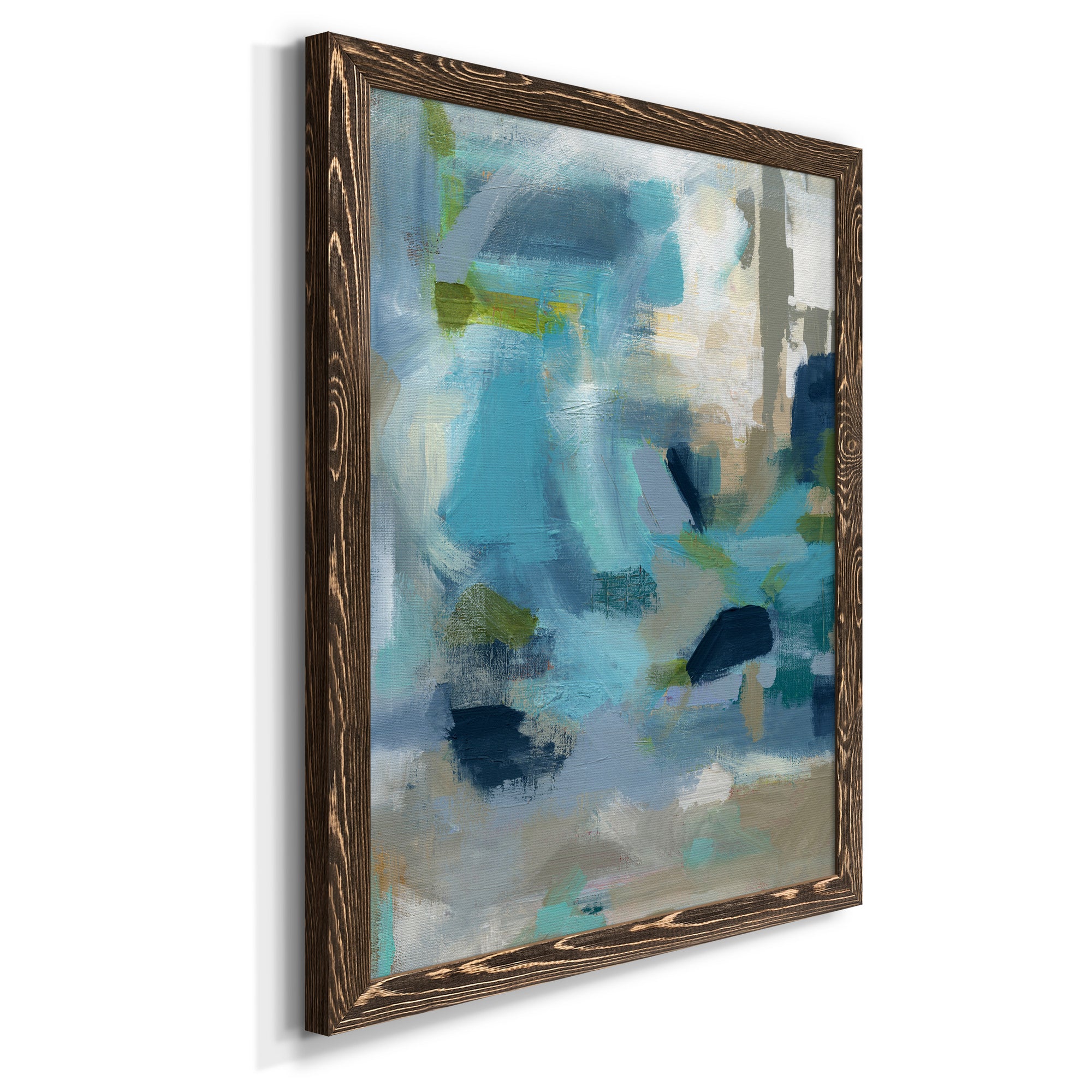Circle the Beachfront - Premium Canvas Framed in Barnwood - Ready to Hang