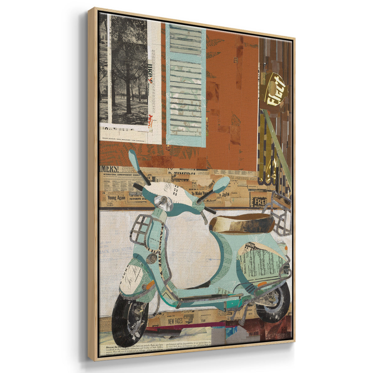 That Vespa - Framed Premium Gallery Wrapped Canvas L Frame - Ready to Hang