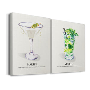 Martini Premium Gallery Wrapped Canvas - Ready to Hang - Set of 2 - 8 x 12 Each