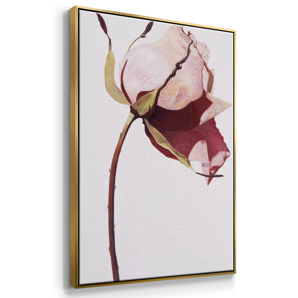 Love Is A Rose I - Framed Premium Gallery Wrapped Canvas L Frame - Ready to Hang