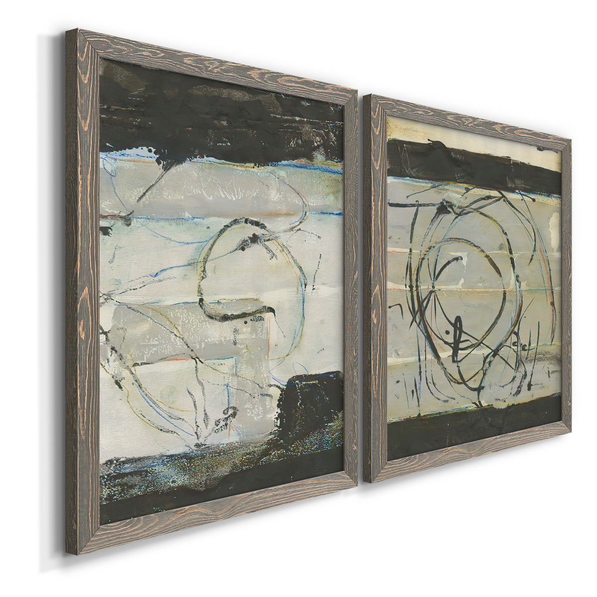 Continuing Energy I - Premium Framed Canvas 2 Piece Set - Ready to Hang