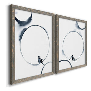 Woman in the Moon I - Premium Framed Canvas 2 Piece Set - Ready to Hang