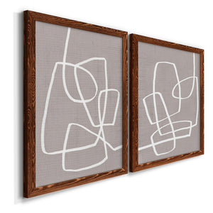 Linen Roundabout I - Barnwood Framed Canvas Set