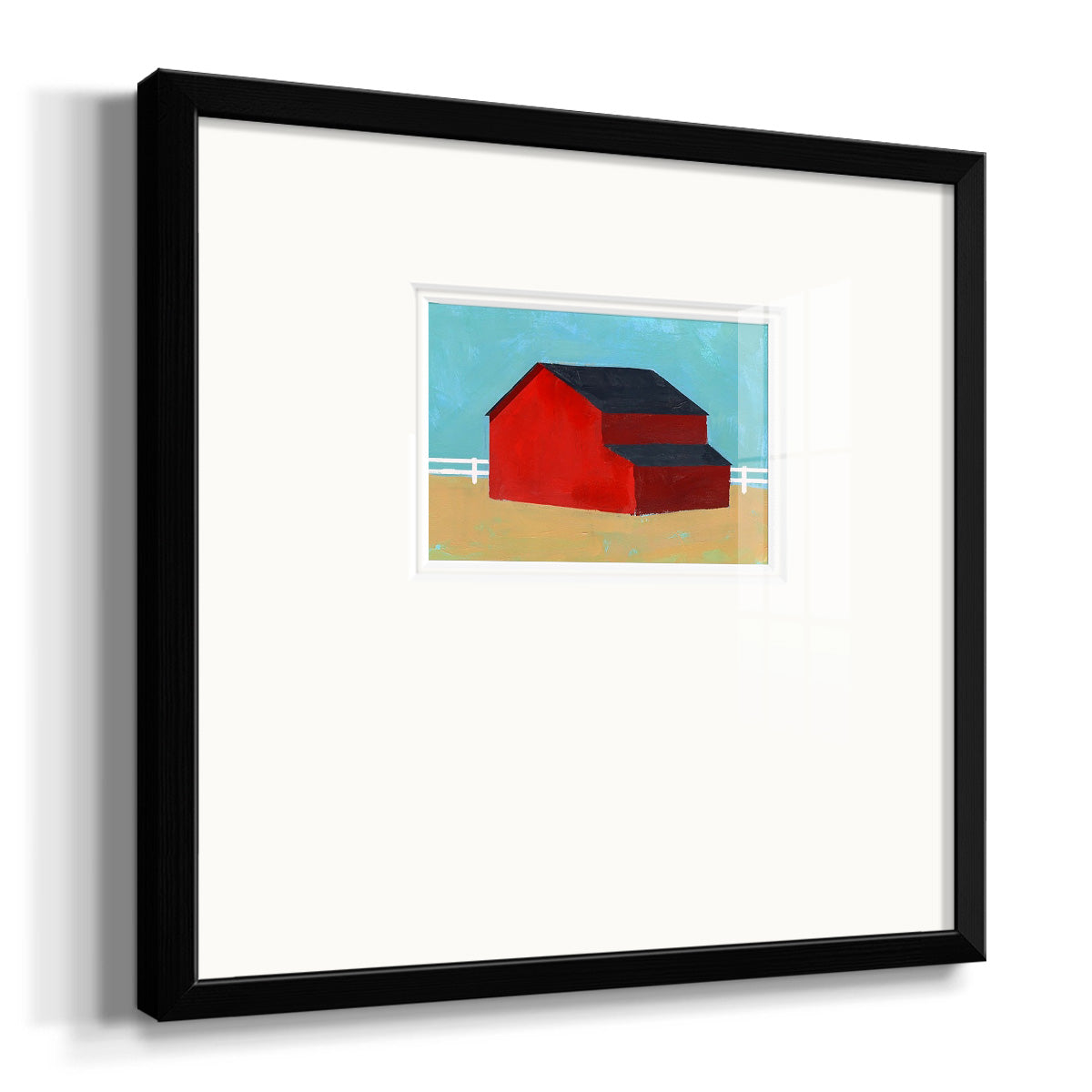 Big Red One II Premium Framed Print Double Matboard