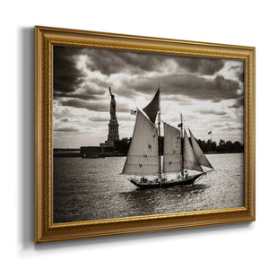 The Clipper & the Liberty Premium Framed Canvas- Ready to Hang