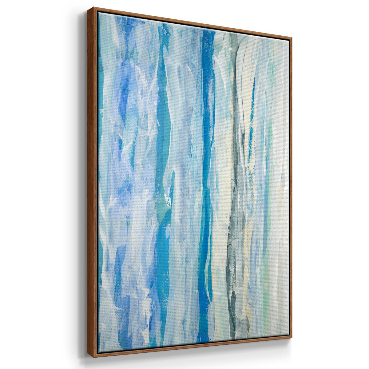 Swimming Ashore - Framed Premium Gallery Wrapped Canvas L Frame - Ready to Hang