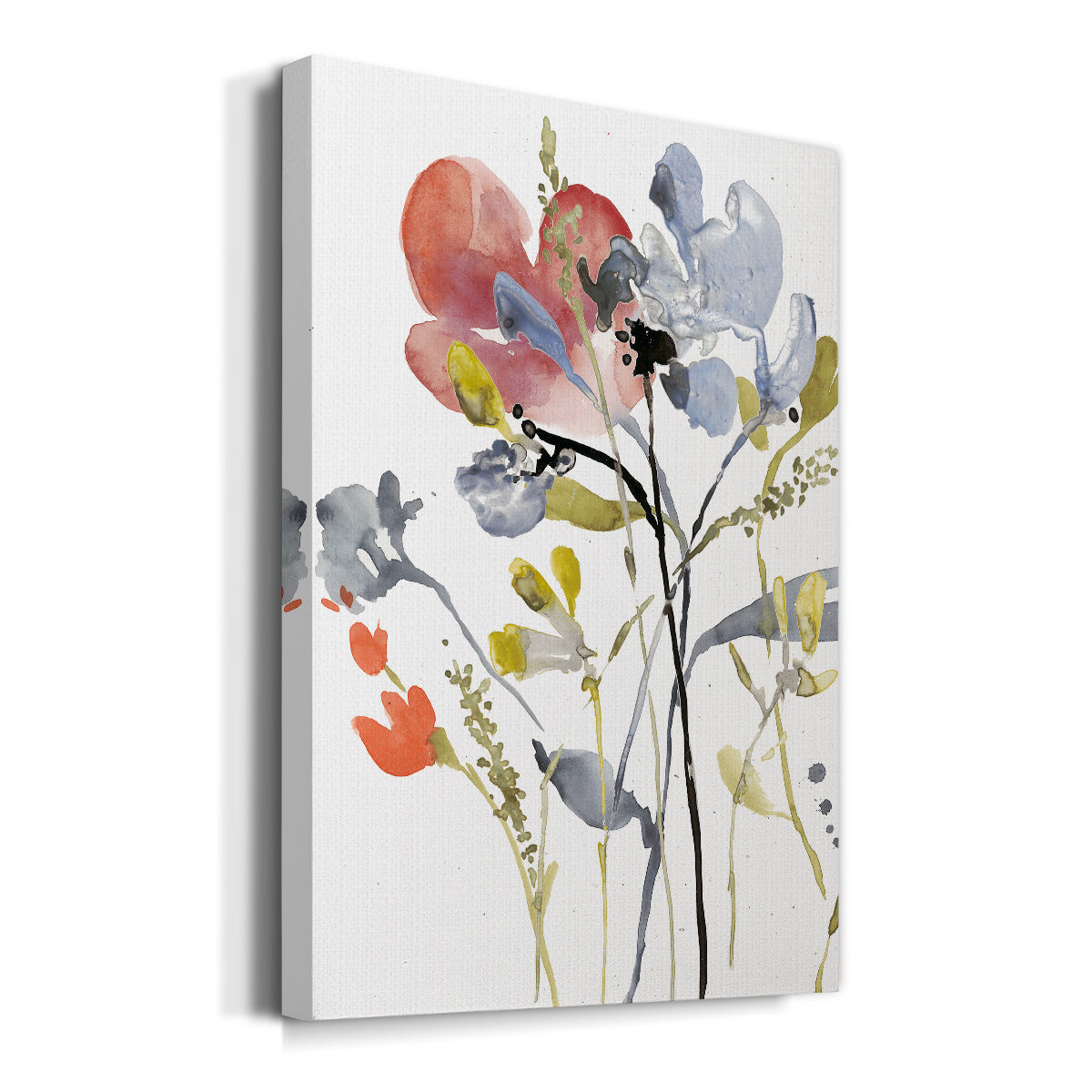 Flower Overlay I Premium Gallery Wrapped Canvas - Ready to Hang